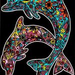Delfini – Quadro small in velluto da colorare ColorVelvet
