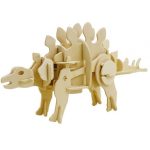 Dinosauro Stegosauro 3Dino in legno - Modellino da costruire con interruttore ON/OFF