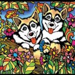 Husky - Quadro small in velluto da colorare ColorVelvet