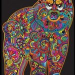 Orso - Quadro large in velluto da colorare ColorVelvet