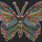 Farfalla – Quadro small in velluto da colorare ColorVelvet