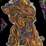 Yorkshire terrier - Quadro small in velluto da colorare ColorVelvet
