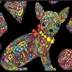 Chihuahua - Quadro small in velluto da colorare ColorVelvet