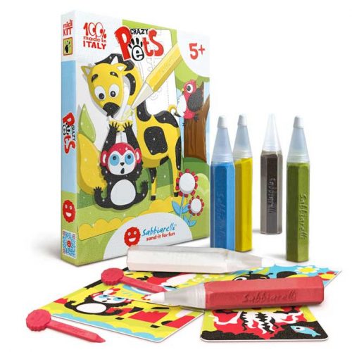 Sabbiarelli Midi Kit - Crazy Pets - Colorare con la sabbia tanti cuccioli di animali 1