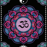 Mandala Om - Quadro large in velluto da colorare ColorVelvet