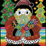 Babbo Natale - Quadro large in velluto da colorare ColorVelvet