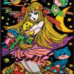 Manga Girl - Quadro large in velluto da colorare ColorVelvet