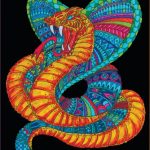 Cobra - Quadro large in velluto da colorare ColorVelvet