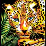 Leopardo - Quadro large in velluto da colorare ColorVelvet