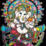 Ganesh - Quadro large in velluto da colorare ColorVelvet