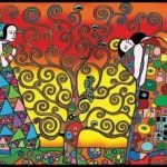 L'albero della vita, Klimt - Quadro large in velluto da colorare ColorVelvet