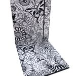Fiori e Farfalla - Mappetta con elastico in velluto da colorare ColorVelvet