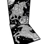 Unicorno - Mappetta con elastico in velluto da colorare ColorVelvet