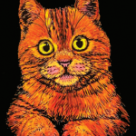 Gattino realistico – Quadro small in velluto da colorare ColorVelvet