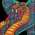 Cobra – Quadro small in velluto da colorare ColorVelvet