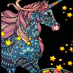 Unicorno – Quadro small in velluto da colorare ColorVelvet