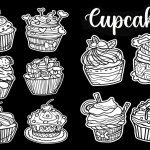 Cupcakes – Quaderno A5 in velluto da colorare ColorVelvet