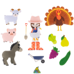 PantaWorlds My Farm Day 2 Play Kit – elementi aggiuntivi in feltro