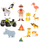 PantaWorlds My Safari Day 1 Play Kit – elementi aggiuntivi in feltro