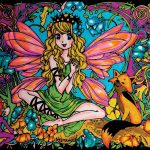 Fata manga – Quadro small in velluto da colorare ColorVelvet