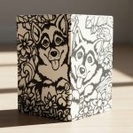 Husky – Biglietto d'auguri in velluto da colorare ColorVelvet