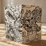 Girasoli, Van Gogh – Biglietto d'auguri in velluto da colorare ColorVelvet